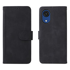 Funda de Cuero Cartera con Soporte Carcasa L01Z para Samsung Galaxy A03 Core Negro