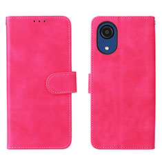 Funda de Cuero Cartera con Soporte Carcasa L01Z para Samsung Galaxy A03 Core Rosa Roja