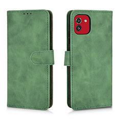 Funda de Cuero Cartera con Soporte Carcasa L01Z para Samsung Galaxy A03 Verde