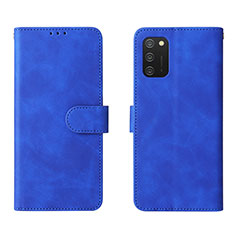 Funda de Cuero Cartera con Soporte Carcasa L01Z para Samsung Galaxy A03s Azul