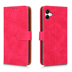 Funda de Cuero Cartera con Soporte Carcasa L01Z para Samsung Galaxy A04 4G Rosa Roja