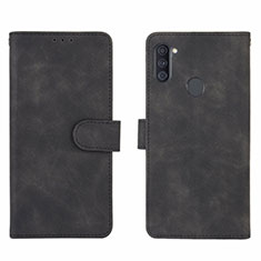 Funda de Cuero Cartera con Soporte Carcasa L01Z para Samsung Galaxy A11 Negro