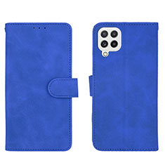 Funda de Cuero Cartera con Soporte Carcasa L01Z para Samsung Galaxy A22 4G Azul