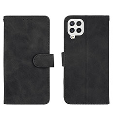 Funda de Cuero Cartera con Soporte Carcasa L01Z para Samsung Galaxy A22 4G Negro