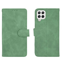 Funda de Cuero Cartera con Soporte Carcasa L01Z para Samsung Galaxy A22 4G Verde