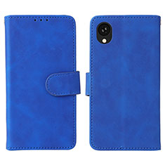 Funda de Cuero Cartera con Soporte Carcasa L01Z para Samsung Galaxy A22 5G SC-56B Azul