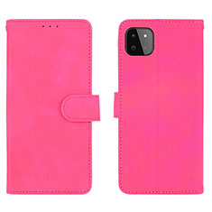 Funda de Cuero Cartera con Soporte Carcasa L01Z para Samsung Galaxy A22s 5G Rosa Roja