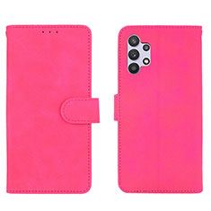 Funda de Cuero Cartera con Soporte Carcasa L01Z para Samsung Galaxy A32 4G Rosa Roja