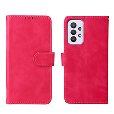 Funda de Cuero Cartera con Soporte Carcasa L01Z para Samsung Galaxy A33 5G Rosa Roja