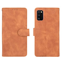 Funda de Cuero Cartera con Soporte Carcasa L01Z para Samsung Galaxy A41 Marron