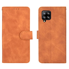 Funda de Cuero Cartera con Soporte Carcasa L01Z para Samsung Galaxy A42 5G Marron