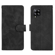 Funda de Cuero Cartera con Soporte Carcasa L01Z para Samsung Galaxy A42 5G Negro