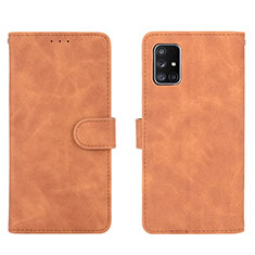 Funda de Cuero Cartera con Soporte Carcasa L01Z para Samsung Galaxy A51 4G Marron