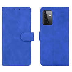 Funda de Cuero Cartera con Soporte Carcasa L01Z para Samsung Galaxy A72 4G Azul