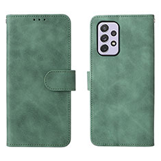 Funda de Cuero Cartera con Soporte Carcasa L01Z para Samsung Galaxy A73 5G Verde