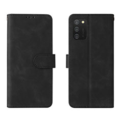 Funda de Cuero Cartera con Soporte Carcasa L01Z para Samsung Galaxy F02S SM-E025F Negro