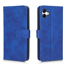 Funda de Cuero Cartera con Soporte Carcasa L01Z para Samsung Galaxy F04 Azul