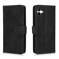 Funda de Cuero Cartera con Soporte Carcasa L01Z para Samsung Galaxy F04 Negro