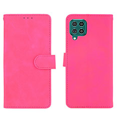 Funda de Cuero Cartera con Soporte Carcasa L01Z para Samsung Galaxy F62 5G Rosa Roja