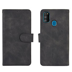 Funda de Cuero Cartera con Soporte Carcasa L01Z para Samsung Galaxy M30s Negro