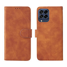 Funda de Cuero Cartera con Soporte Carcasa L01Z para Samsung Galaxy M53 5G Marron