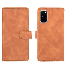 Funda de Cuero Cartera con Soporte Carcasa L01Z para Samsung Galaxy S20 FE (2022) 5G Marron