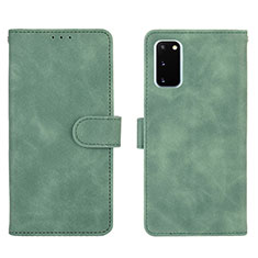 Funda de Cuero Cartera con Soporte Carcasa L01Z para Samsung Galaxy S20 FE 4G Verde