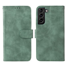 Funda de Cuero Cartera con Soporte Carcasa L01Z para Samsung Galaxy S21 Plus 5G Verde