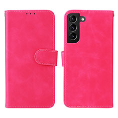 Funda de Cuero Cartera con Soporte Carcasa L01Z para Samsung Galaxy S25 Plus 5G Rosa Roja