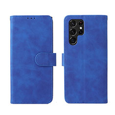 Funda de Cuero Cartera con Soporte Carcasa L01Z para Samsung Galaxy S25 Ultra 5G Azul