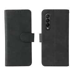 Funda de Cuero Cartera con Soporte Carcasa L01Z para Samsung Galaxy Z Fold3 5G Negro