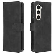 Funda de Cuero Cartera con Soporte Carcasa L01Z para Samsung Galaxy Z Fold5 5G Negro