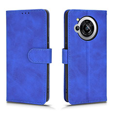 Funda de Cuero Cartera con Soporte Carcasa L01Z para Sharp Aquos R7s Azul