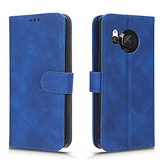 Funda de Cuero Cartera con Soporte Carcasa L01Z para Sharp Aquos R8s Azul