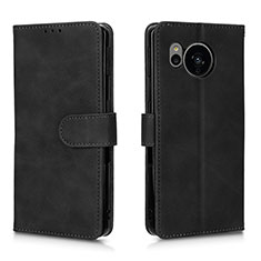 Funda de Cuero Cartera con Soporte Carcasa L01Z para Sharp Aquos Sense7 Plus Negro