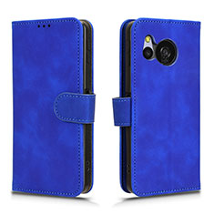 Funda de Cuero Cartera con Soporte Carcasa L01Z para Sharp Aquos Sense8 Azul