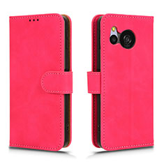 Funda de Cuero Cartera con Soporte Carcasa L01Z para Sharp Aquos Sense8 Rosa Roja