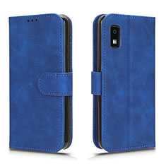 Funda de Cuero Cartera con Soporte Carcasa L01Z para Sharp Aquos wish3 Azul