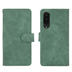 Funda de Cuero Cartera con Soporte Carcasa L01Z para Sharp Aquos Zero5G basic Verde