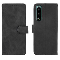 Funda de Cuero Cartera con Soporte Carcasa L01Z para Sony Xperia 5 III Negro