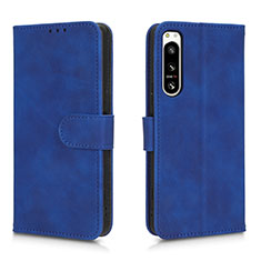 Funda de Cuero Cartera con Soporte Carcasa L01Z para Sony Xperia 5 IV Azul