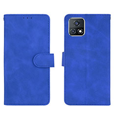 Funda de Cuero Cartera con Soporte Carcasa L01Z para Vivo iQOO U3 5G Azul