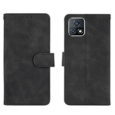 Funda de Cuero Cartera con Soporte Carcasa L01Z para Vivo iQOO U3 5G Negro