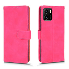 Funda de Cuero Cartera con Soporte Carcasa L01Z para Vivo iQOO U5x Rosa Roja