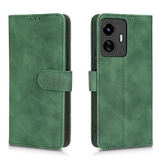 Funda de Cuero Cartera con Soporte Carcasa L01Z para Vivo iQOO Z6 Lite 5G Verde