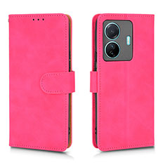 Funda de Cuero Cartera con Soporte Carcasa L01Z para Vivo iQOO Z6 Pro 5G Rosa Roja