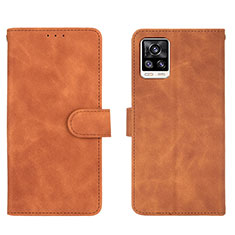 Funda de Cuero Cartera con Soporte Carcasa L01Z para Vivo V20 (2021) Marron