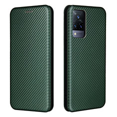 Funda de Cuero Cartera con Soporte Carcasa L01Z para Vivo V21 5G Verde