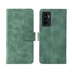 Funda de Cuero Cartera con Soporte Carcasa L01Z para Vivo V23e 5G Verde