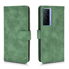 Funda de Cuero Cartera con Soporte Carcasa L01Z para Vivo X70t Verde